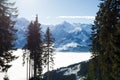 Winter on Schmitten peak Royalty Free Stock Photo