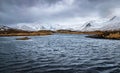 Winter Scottish Highlands landscape.