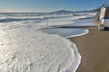 Winter sea storm. Lavagna. Liguria. Italy Royalty Free Stock Photo