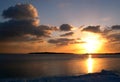 Winter sea sunset Royalty Free Stock Photo