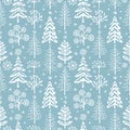 Winter seamless Christmas pattern for design packaging paper, postcard, textiles. Royalty Free Stock Photo