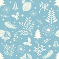 Winter seamless Christmas pattern Royalty Free Stock Photo