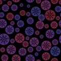 Winter seamless Noel snowflakes for wrapping paper and clothes print and kids and Christmas gifts