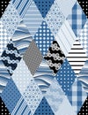 Winter seamless patchwork pattern. Royalty Free Stock Photo
