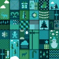 Winter seamless patchwork Royalty Free Stock Photo