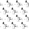 Winter seamless pattern. Gift paper and decoration. Royalty Free Stock Photo