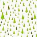 Winter Seamless Pattern with Fir Trees and Pines in Snow. Coniferous Forest. Christmas Decoration. illustration Royalty Free Stock Photo