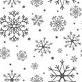 Winter Seamless Snowflake Pattern. EPS 10. snowflakes seamless