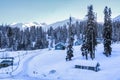 Winter season, Gulmarg is a town, a hill station, a popular tourist & skiing destination, Kashmir, India Royalty Free Stock Photo