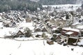 Winter Shirakawago with Snowfall Gifu Chubu Japan Royalty Free Stock Photo