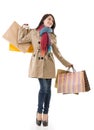 Winter shopping woman