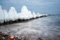 Winter on shore of the Baltic Sea in Kuehlungsborn, Germany Royalty Free Stock Photo