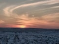 Winter shy so sky sunset Minnesota Midwest nature snow clouds swirls