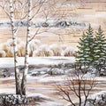 Winter Siberian landscape