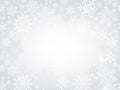 Winter silvery Christmas frame Royalty Free Stock Photo