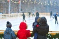 Winter. Skating rink. Royalty Free Stock Photo