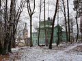 Winter sketches of the architecture of the resort city of Jurmala. Latvia, January 2019