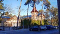 Winter sketches of the architecture of the resort city of Jurmala. Latvia, January 2019