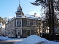 Winter sketches of the architecture of the resort city of Jurmala. Latvia, January 2019