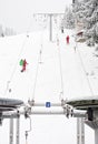 Winter ski lift snow sport people