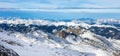 Winter with ski slopes of kaprun resort