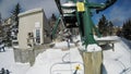 Winter skiing season scenes at snowshoe mountain west viginia