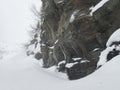 Winter skitouring adventure in granastpitzgruppe mountains in austrian alps Royalty Free Stock Photo