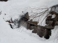 Winter skitouring adventure in granastpitzgruppe mountains in austrian alps Royalty Free Stock Photo