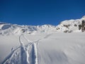 Winter skitouring and climbing in austrian alps