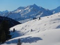 Winter skitouring and climbing in austrian alps Royalty Free Stock Photo