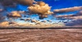 Winter Sky over a frozen Beach