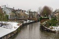 Winter in a small Dutch village Royalty Free Stock Photo