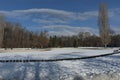 Winter small lake in the beautiful South park