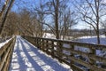 Winter snow in Abingdon, Virginia, USA