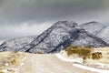 Winter Snow in Arizona's Dragoon Mountains Royalty Free Stock Photo