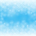 Winter Snow Background with Different Snowflakes Royalty Free Stock Photo