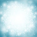 Winter Snow Background with Different Snowflakes Royalty Free Stock Photo