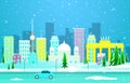 Winter Snow in Berlin City Cityscape Skyline Landmark Building Illustration Royalty Free Stock Photo