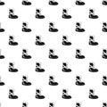 Winter snow boot pattern, simple style Royalty Free Stock Photo