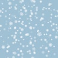 Winter snow brush seamless pattern