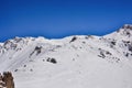 Winter snow covered mountain peaks Royalty Free Stock Photo