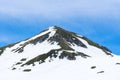 Winter snow covered mountain peaks in Northern Japan Alps Royalty Free Stock Photo