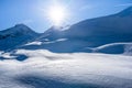 Winter snow covered mountain, Saas-Fee, Switzerland Royalty Free Stock Photo