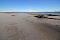 Winter snow on Dornoch Beach Royalty Free Stock Photo