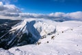 Winter with snow in the Giant Mountains, Czech Republic Royalty Free Stock Photo