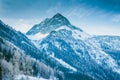 Winter snow mountain peaks Austrian alps Royalty Free Stock Photo