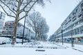 Winter snow in Paris City and its parks