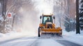 winter snow removal Royalty Free Stock Photo