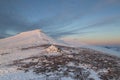 Pen y Fan mountain in winter Royalty Free Stock Photo