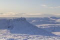 Pen y Fan mountain summit in winter Royalty Free Stock Photo